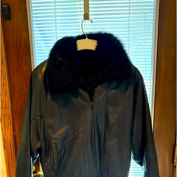 Mens leather and fur jacket - Picture 1 of 6